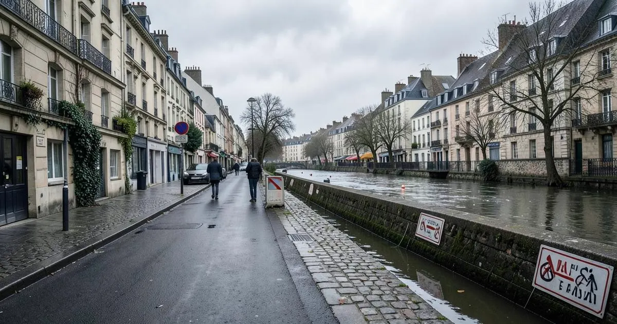 Quais et rue exposés au risque d’inondation à Toulon
