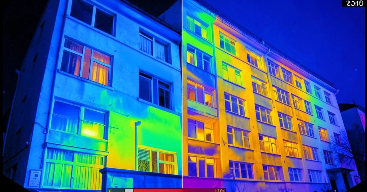 Thermographie des déperditions de chaleur d’un immeuble à Toulon